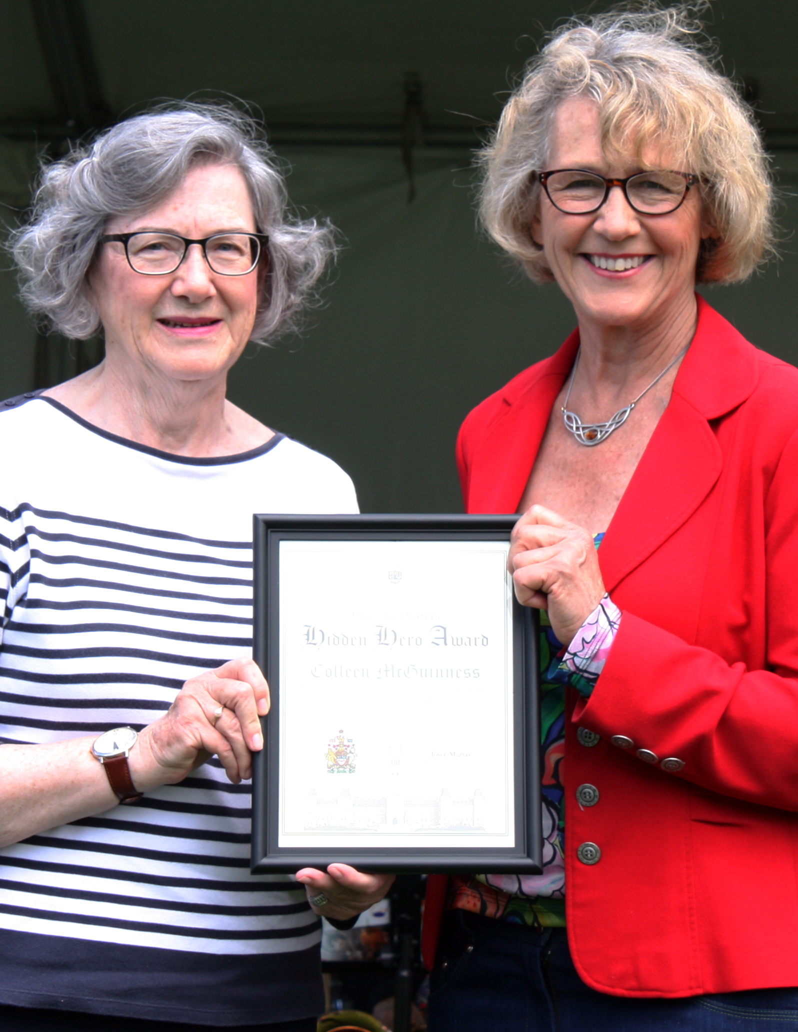 Calma foso seda Seniors' Advisory Committee - Congratulations to Colleen McGuinness for  Receiving a Hidden Heroes Award