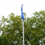 National Seniors' Day Flag-Raising - Not Enough Wind!